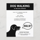 Dog Gezegde Walk? - Zwarte en witte hond Walker Flyer (Voorkant)