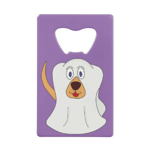 Dog Ghost Halloween Costume Creditkaart Flessenopener