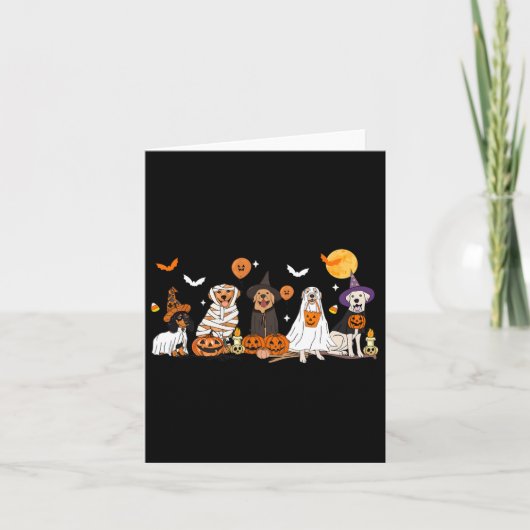 Dog Ghost Witch Mummy Halloween Kostuum Mannen Vro Kaart (Voorkant)