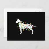 Dog Gif | Kerstlampjes — Grote Deen Aankondigingskaart (Voorkant / Achterkant)