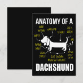 Dog Gift | Anatomie van Dachshund Bedankkaart (Voorkant / Achterkant)