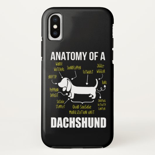 Dog Gift | Anatomie van Dachshund Case-Mate iPhone Case (Achterkant)