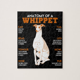 Dog Gift   anatomie van een whippet-hond voor een  Legpuzzel