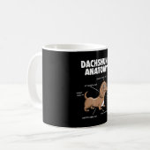 Dog Gift | Anatomy Dachshund Funny Weiner Koffiemok (Voorkant links)