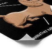 Dog Gift | Anatomy Dachshund Funny Weiner Poster (Hoek)