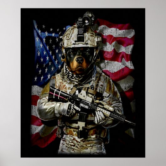 Dog Gift | Baby rottweiler Poster (Voorkant)