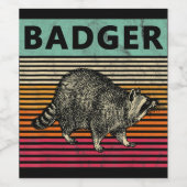 Dog Gift | Badger Wisconsin Wijn Etiket (Enkel label)