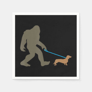 Dog Gift   Bigfoot Walking Dachshund Servet