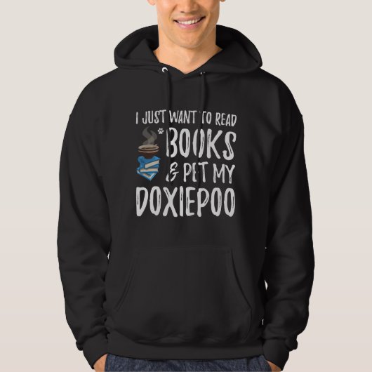 Dog Gift | Boek- en postet-mijn-doxiepoo Hoodie (Voorkant)
