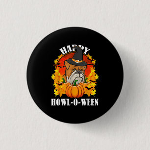 Dog Gift Bulldog Halloween Gift voor Hondenliefh Ronde Button 3,2 Cm