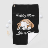 Dog Gift | Bulldog Ma Life is Ruff Golfhanddoek (Insitu)