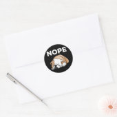 Dog Gift | Bulldog Nope for Bulldog Lover! Ronde Sticker (Envelop)