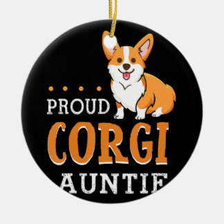 Dog Gift | Corgi auntie grappig Keramisch Ornament
