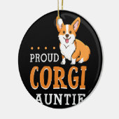 Dog Gift | Corgi auntie grappig Keramisch Ornament (Links)
