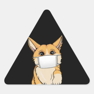 Dog Gift | Corgi Draag gezichtsmasker Sticker