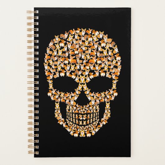 Dog Gift | Corgi en Skull Lovers Halloween Planner (Voorkant)