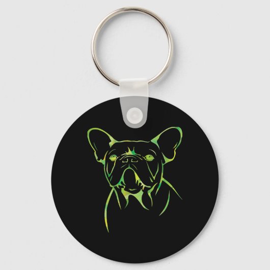 Dog Gift | Cute Colly French Bulldog Gift Sleutelhanger (Voorkant)