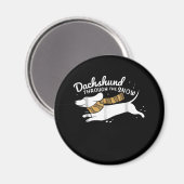 Dog Gift | Dachshund door sneeuw Magneet (Voorkant / Achterkant)