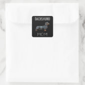Dog Gift | Dachshund Mam Dog Vierkante Sticker (Tas)