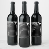 Dog Gift | Dachshund Nutrition Facts Wijn Etiket (Flessen)