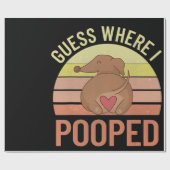 Dog Gift |  Dachshund-raad waar gepoold Cadeaupapier (Vlak)