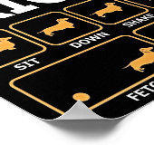 Dog Gift | Dachshund Tricks, geboren uit Dachshund Poster (Hoek)