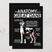 Dog Gift | De anatomie van een grote gesteente Bedankkaart (Voorkant / Achterkant)