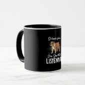 Dog Gift |Engelse Bulldog Ik hoor dat je niet luis Mok (Voorkant links)