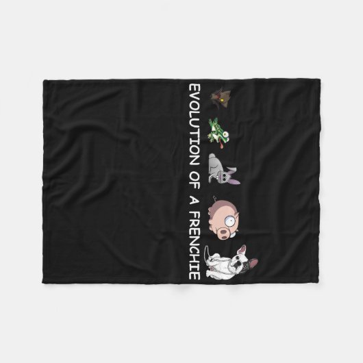 Dog Gift | Evolutie van een franchie Fleece Deken (Voorkant (Horizontaal))