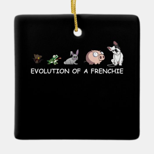 Dog Gift | Evolutie van een franchie Keramisch Ornament (Voorkant)