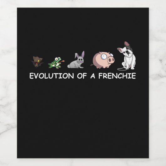 Dog Gift | Evolutie van een franchie Wijn Etiket (Enkel label)