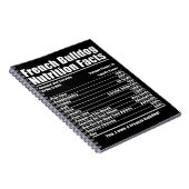 Dog Gift | Fact van de Franse Bulldog Nutrition Notitieboek (Rechterzijde)