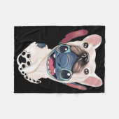 Dog Gift | Franse Bulldog Funny Fleece Deken (Voorkant (Horizontaal))
