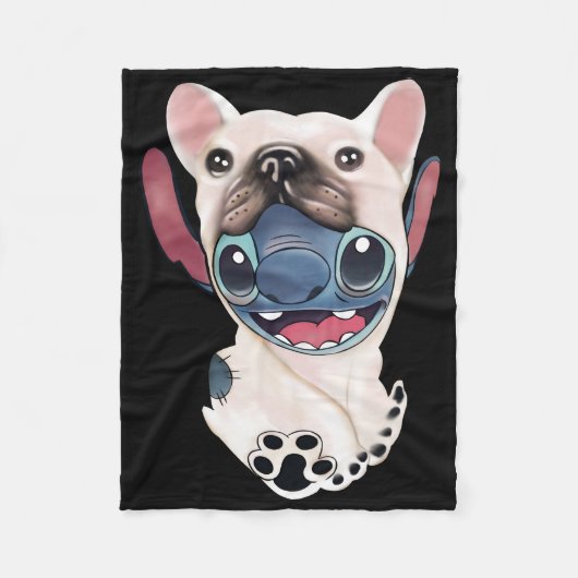 Dog Gift | Franse Bulldog Funny Fleece Deken (Voorkant)