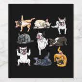 Dog Gift | Franse Bulldog Funny Wijn Etiket (Enkel label)