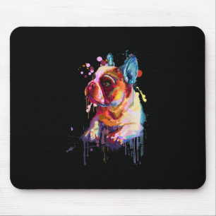 Dog Gift Franse Bulldog Hand Drawing Art Muismat