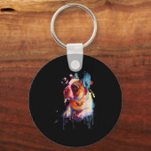 Dog Gift | Franse Bulldog Hand Drawing Art Sleutelhanger (Voorkant)