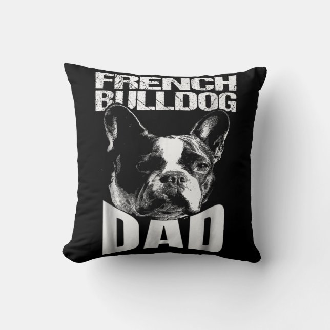 Dog Gift | Franse Bulldog Pap Kussen (Voorkant)