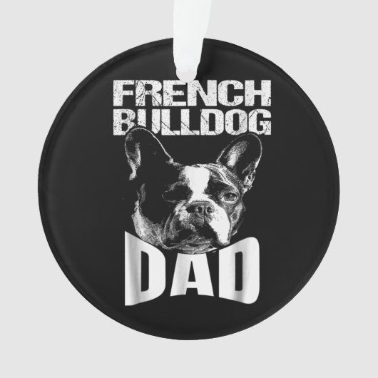 Dog Gift | Franse Bulldog Pap Ornament (voorkant)