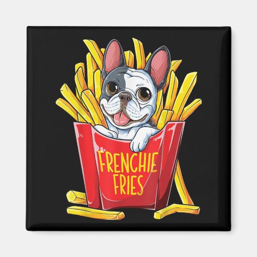 Dog Gift | Frenchie Fries Magneet (Voorkant)