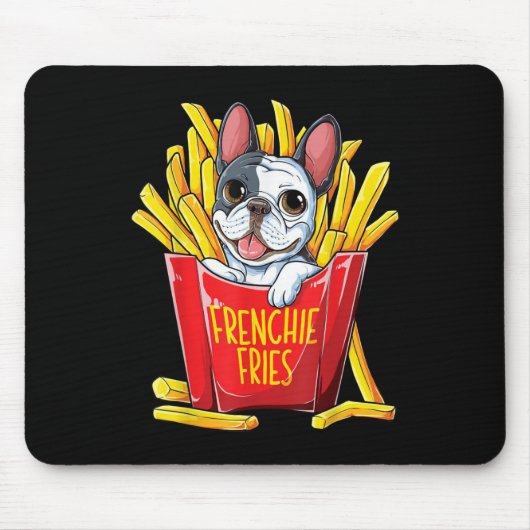 Dog Gift | Frenchie Fries Muismat (Voorkant)