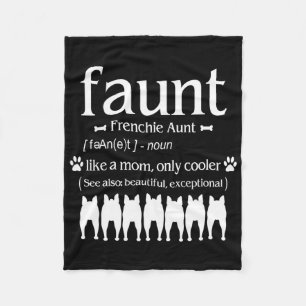 Dog Gift Frenchie tante - als alleen moeder koel Fleece Deken