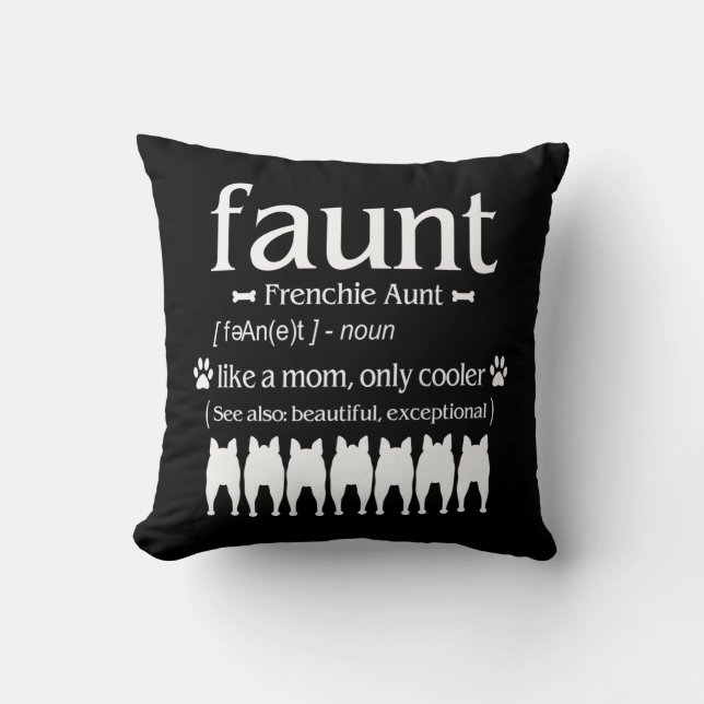 Dog Gift | Frenchie tante - als alleen moeder koel Kussen (Voorkant)