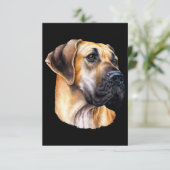 Dog Gift | Geweldige Dane Face Portret Cool Cool C Bedankkaart (Staand voorkant)