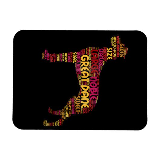 Dog Gift | Grote Noble Great Dane Magneet (Horizontaal)