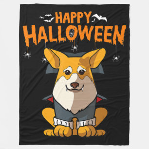 Dog Gift   happy halloween pembroke corgi Fleece Deken
