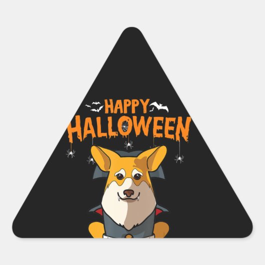 Dog Gift | happy halloween pembroke corgi Sticker (Voorkant)