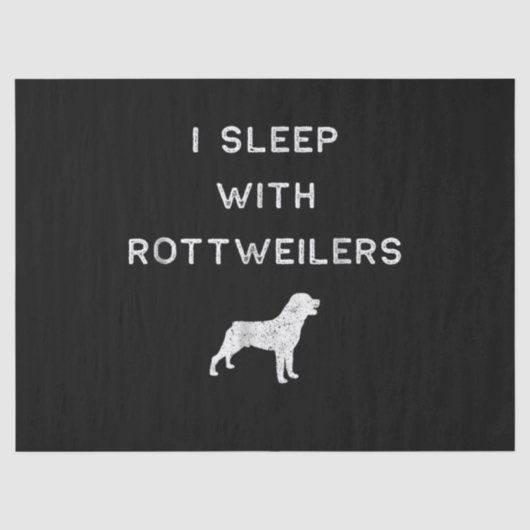 Dog Gift I sleep with rottweilers Tissuepapier (Voorkant)