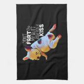 Dog Gift | Ik heb niet met m'n touwtje geknoeid. Theedoek (Verticaal)