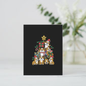 Dog Gift | Kerstboom Engelse Bulldog Dog Bedankkaart (Staand voorkant)